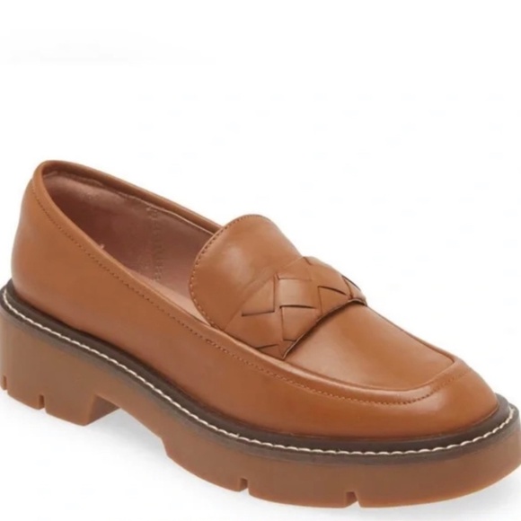 NEW! Nordstrom Cognac Brown Torie Platform Loafer- 7.5M - Picture 6 of 6